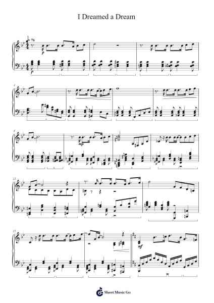 I Dreamed a Dream - Reharmonization Sheet Music by Seleif Glennclough-Arr.Cashshop