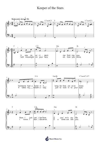 Keeper of the Stars Sheet Music by Tracy Byrd-Arr.Toyngreg