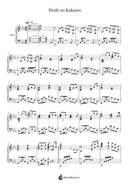 Hoshi no Kakaeru Sheet Music by undefined-Arr.Scottcy Bachfinn