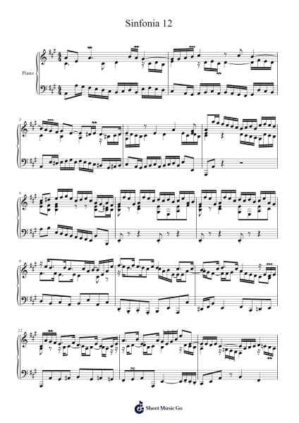 Sinfonia 12 Sheet Music by atmaninov-Arr.Earlram