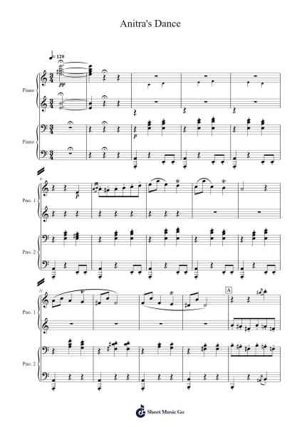 Peer Gynt, Op. 23: Anitra's Dance Sheet Music by Edvard Grieg-Arr.Janron