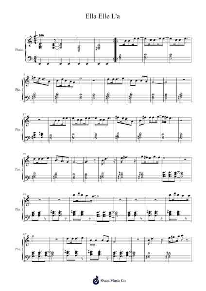 Ella Elle L'a Sheet Music by France Gall-Arr.Montbee