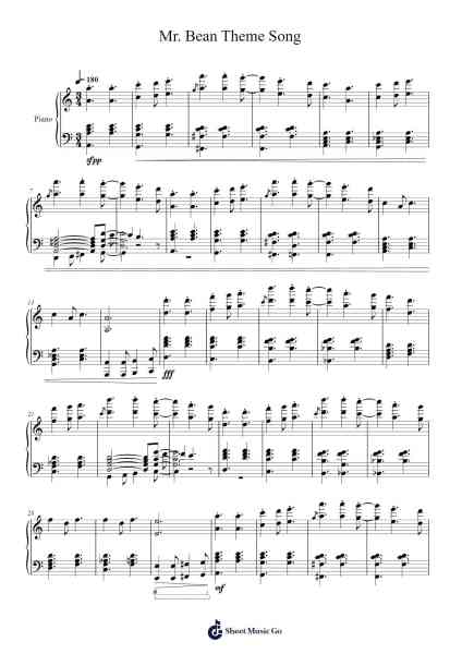 Mr. Bean Theme Song Sheet Music by undefined-Arr.Manwright Diloyd