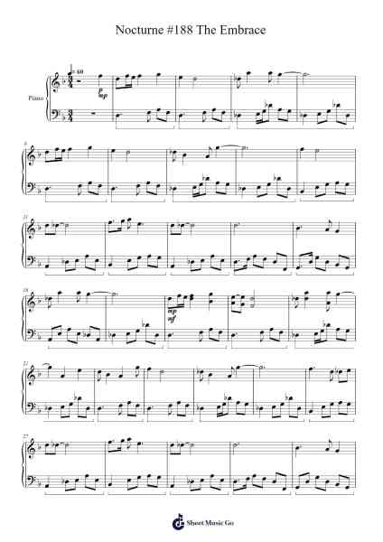 Nocturne #188 The Embrace Sheet Music by Ronald Karle-Arr.Sainsthea Flind