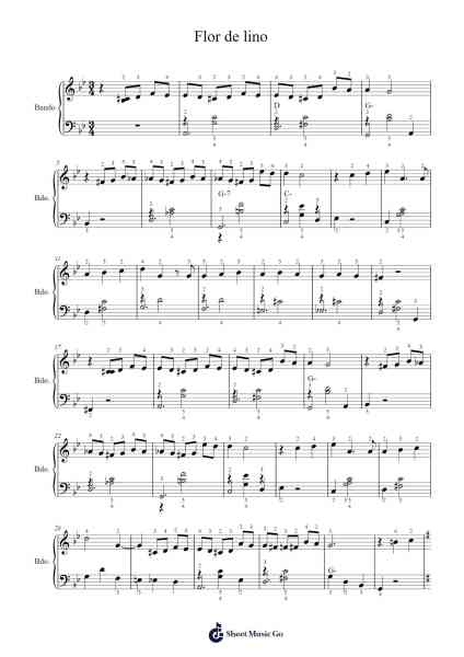 Flor de lino Sheet Music by Hector Stamponi-Arr.Charwen