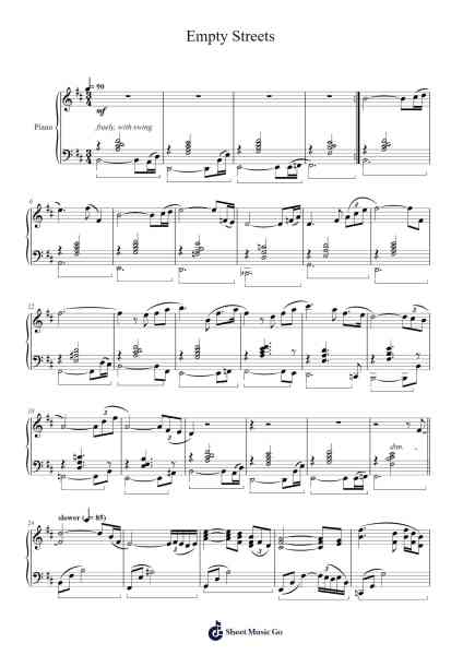 Empty Streets Sheet Music by undefined-Arr.Brandwight Gillget