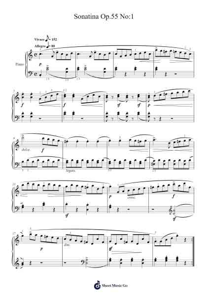 Sonatina in C Major, Op. 55, No. 1 Sheet Music by Friedrich Kuhlau-Arr.Womeo Sharpjoe