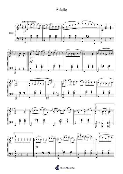Adelle (1924) Sheet Music by Lionel Belasco-Arr.Haleale Quildy