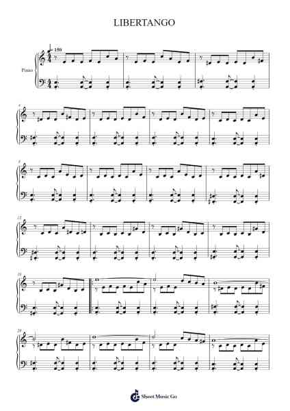 LIBERTANGO Sheet Music by Astor Piazzolla-Arr.Subill