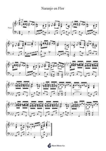 Naranjo en Flor Sheet Music by Virgilio Expósito-Arr.Lewcar