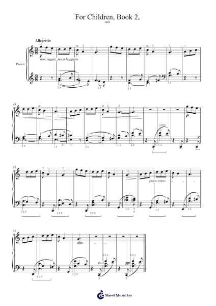 For Children, Book 2: 26. Little Scherzo Sheet Music by Béla Bartók-Arr.Moivogt Alickckens