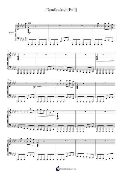 Deadlocked (Full) Sheet Music by F-777-Arr.Simpbrown