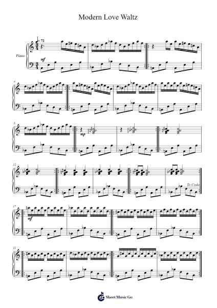 Modern Love Waltz Sheet Music by Philip Glass-Arr.Holew Brianmaud