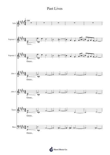 Past Lives Sheet Music by BØRNS-Arr.Gemgene