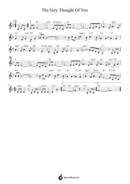 The Very Thought Of You Sheet Music by Ray Noble-Arr.Vanbins