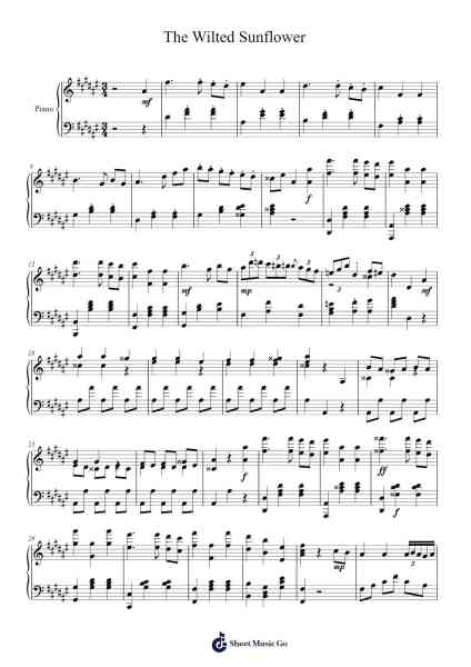 The Wilted Sunflower Sheet Music by undefined-Arr.Brewsriah Lesrald