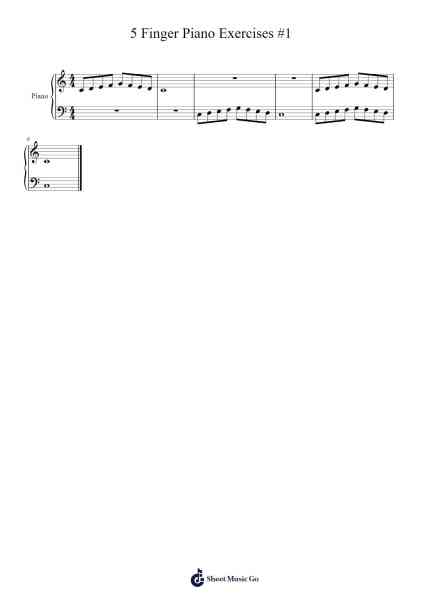 5 Finger Piano Exercises #1 (elementary) Sheet Music by undefined-Arr.Phillen Gillpont
