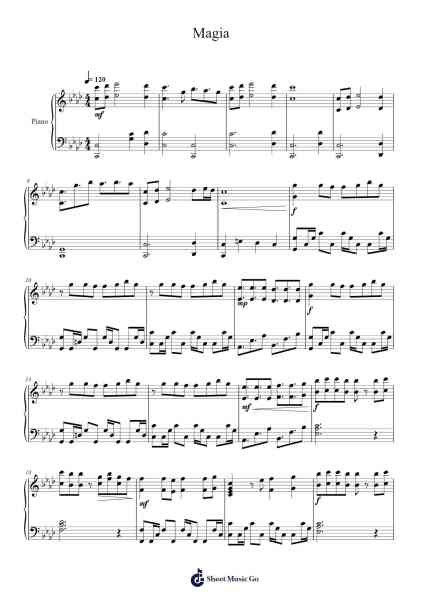 Magia Sheet Music by Kalafina-Arr.Jamesstone