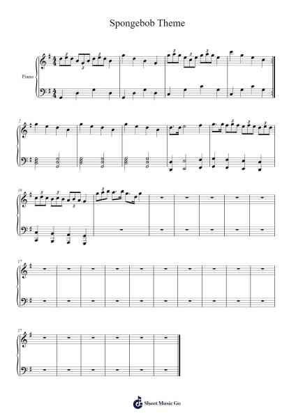 Spongebob Theme Sheet Music by Hank Smith/Blaise Smith/Mark Harrison-Arr.Boycelee