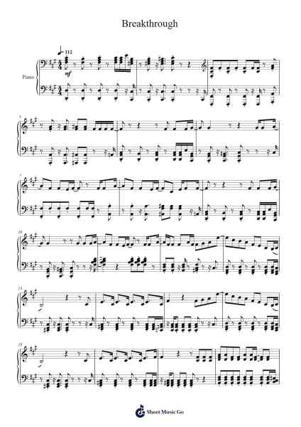 Breakthrough Sheet Music by undefined-Arr.Joanreade Annlus
