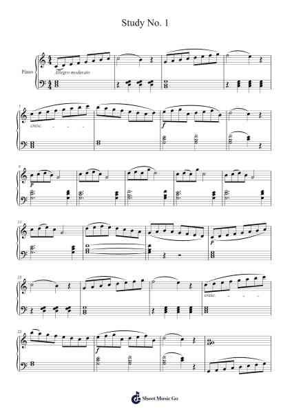Study No. 1 Sheet Music by L. Streabbog-Arr.Consdrow