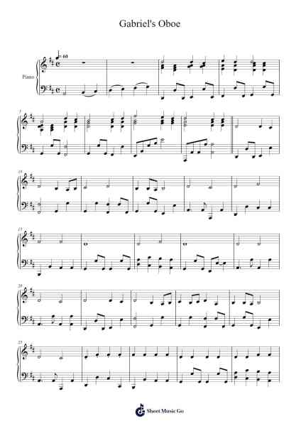 Gabriel's Oboe Sheet Music by Ennio Morricone-Arr.Licroft Lionelclaire