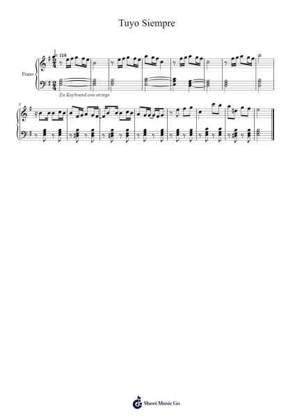 Tuyo Siempre Sheet Music by Andres Calamaro-Arr.Acbins Yedhume