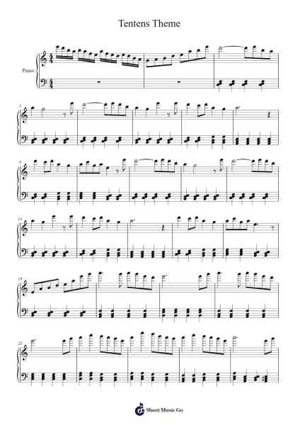 Tentens Theme Sheet Music by undefined-Arr.Websjean Hodgdre