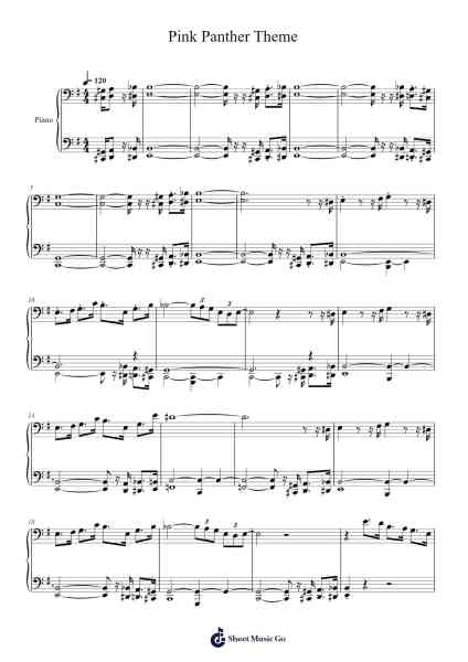 Pink Panther Theme Sheet Music by Zimlix Petwer-Arr.Brookjoy