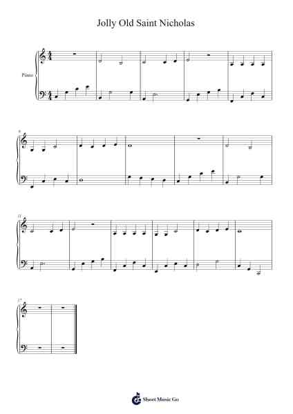 Jolly Old Saint Nicholas Sheet Music by April Brown Fleming-Arr.Hula