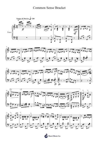 Common Sense Bracket (1905) Sheet Music by Paul Rubens-Arr.Pullamb