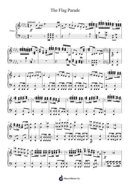 The Flag Parade Sheet Music by John Williams-Arr.Fastjean