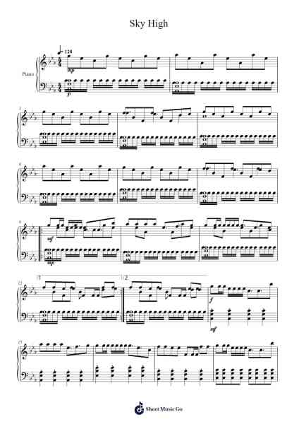 Sky High Sheet Music by undefined-Arr.Grobloor Stuartney