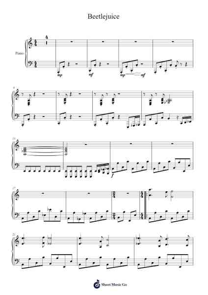 Beetlejuice Sheet Music by Austin Breitbach-Arr.Mondlius