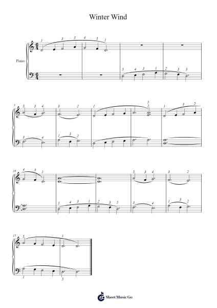 Winter Wind Sheet Music by W. Gillock-Arr.Boyleva Efglan