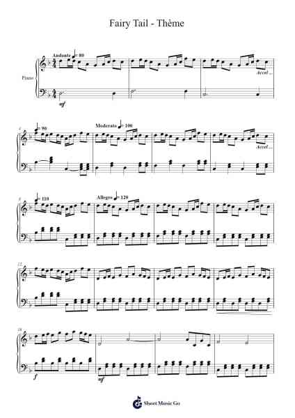 Fairy Tail - Thème Sheet Music by Paulbin-Arr.Sibylmos Fordridge