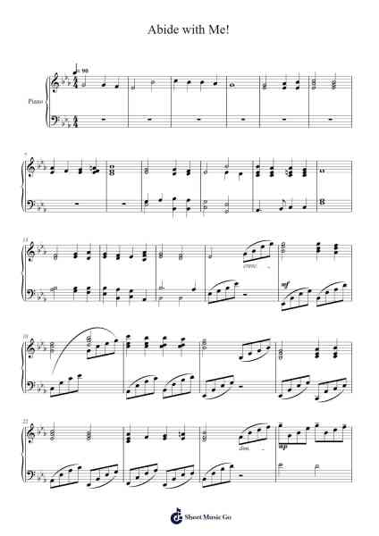 Abide with Me! Sheet Music by William F. Lyte-Arr.Wolflor Coltrid