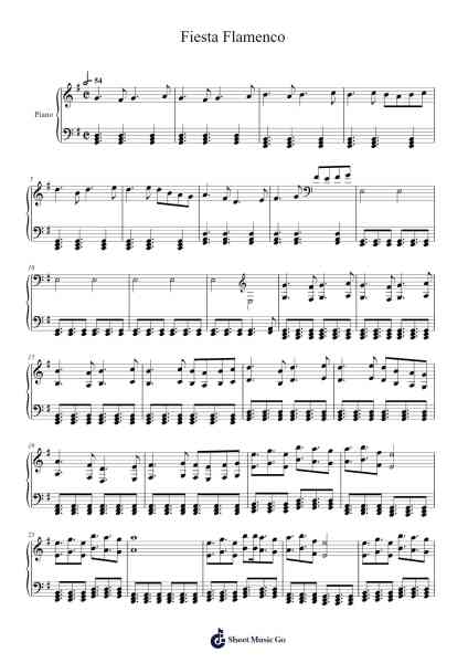 Fiesta Flamenco Sheet Music by Paco de Lucía-Arr.Joannes Nohan