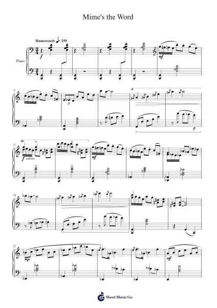 Mime's the Word Sheet Music by John Parry-Arr.Gailma