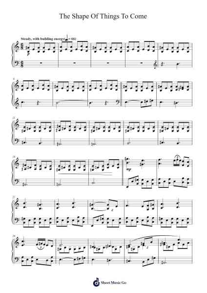 The Shape Of Things To Come Sheet Music by Bear McCreary-Arr.Charfra Tesscer