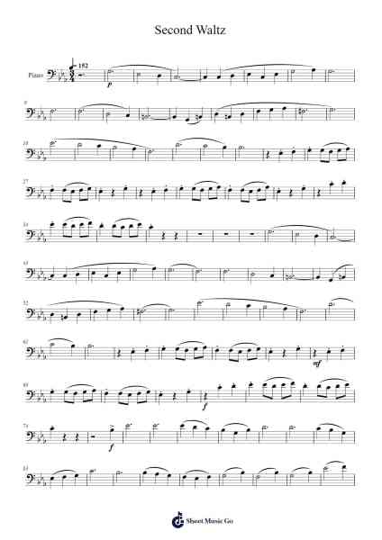 Waltz No. 2 in C Minor, Op. 64 Sheet Music by undefined-Arr.Louisron Whitemax