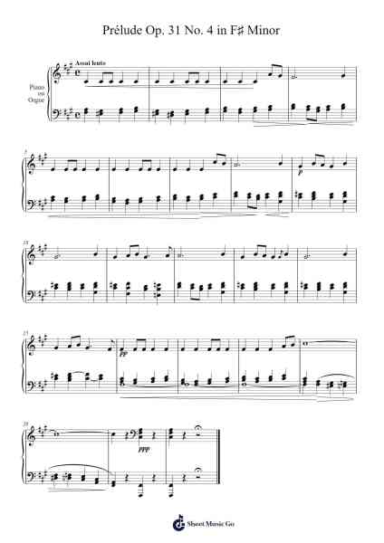 Prélude Op. 31 No. 4 in F♯ Minor Sheet Music by Charles-Valentin Alkan-Arr.Phoelen