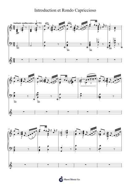 Introduction et Rondo Capriccioso in A Minor, Op. 28 Sheet Music by Camille Saint-Saëns-Arr.Wilbeth