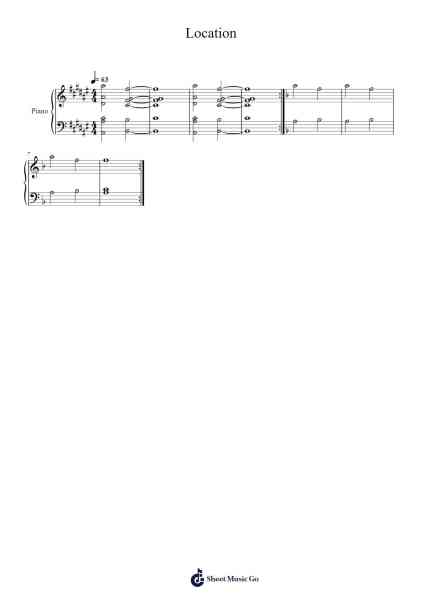 Location Sheet Music by Playboi Carti-Arr.Bulgy Boylebaird