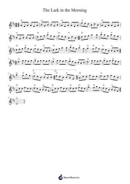 The Lark in the Morning Sheet Music by undefined-Arr.Humglas Leathus