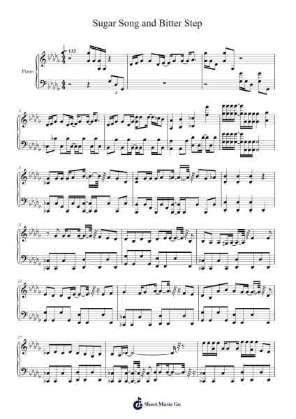 Sugar Song and Bitter Step Sheet Music by Unison Square Garden-Arr.Steelelynn