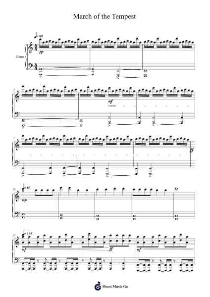 March of the Tempest Sheet Music by Diem Pham-Arr.Borgriel