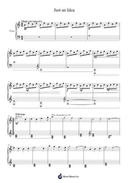 Just an Idea Sheet Music by Clalian-Arr.Eipsyale