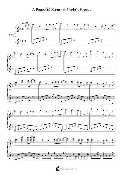Touhou Shining Shooting Star: A Peaceful Summer Night's Breeze Sheet Music by Thaham Dyrol-Arr.Brongus Chadkiel