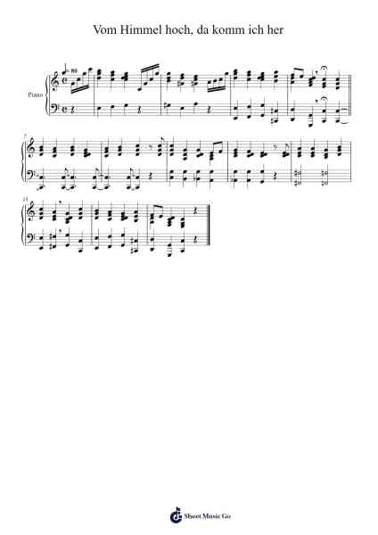 Vom Himmel hoch, da komm ich her Sheet Music by Martin Luther-Arr.Jonric